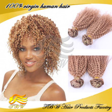 Wholesale virgin brazilian curly hair weave color #33 top quality